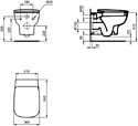 Ideal Standard Esedra Aquablade + кнопка Olias M1 (хром) T387301