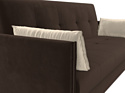 Лига диванов Лига-018 117863 (микровельвет коричневый/подушки бежевый)