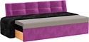Mebelico Люксор (прямой, вельвет, черный/фиолетовый)