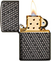 Zippo 49021 Armor Black Ice Hexagon Design