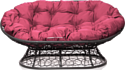 M-Group Мамасан 12110308 (серый ротанг/розовая подушка)