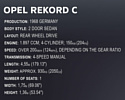 Cobi Opel Rekord C Schwarze Witwe limitierten Ausgabe (24332)