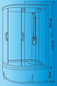 Водный мир Стандарт ВМ-8802 R 120x80 (тонированное стекло)