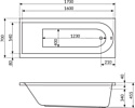 Excellent Aurum 170x70 с ножками