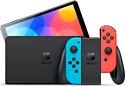 Nintendo Switch OLED (черная, с неоновыми Joy-Con)
