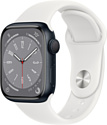 Apple Watch Series 8 41 мм (алюминиевый корпус, спортивный силиконовый ремешок)