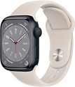 Apple Watch Series 8 41 мм (алюминиевый корпус, спортивный силиконовый ремешок)