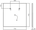 Silver Mirrors  Eclipse 77x77 LED-00002529