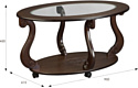 Мебелик Овация С на колесах (темно-коричневый)