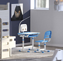 Растущая мебель B204 + стул + выдвижной ящик + подставка для книг + светильник (голубой/белый)