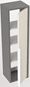 Дабер Шкаф-полупенал 015 СТ15.0.0.19Б (бежевый/серый/ручка белая)