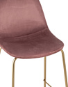 Stool Group Валенсия велюр барный (пыльно-розовый) золотые ножки
