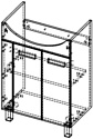 АВН Тумба Лофт 60 62.02 под умывальник Cersania 60