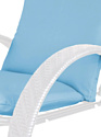 M-Group Фасоль 12370103 (белый ротанг/голубая подушка)