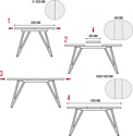 Millwood Женева 3 Л D100-140x100x76 (дуб белый Craft-металл белый)