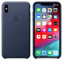 Apple Leather Case для iPhone XS Max Midnight Blue