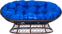 M-Group Мамасан 12110210 (коричневый ротанг/синяя подушка)