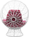 M-Group Кокос на подставке 11590108 (белый ротанг/розовая подушка)