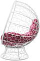M-Group Кокос на подставке 11590108 (белый ротанг/розовая подушка)
