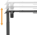 ErgoSmart Electric Desk Compact 1360x800x36 мм (дуб натуральный/черный)