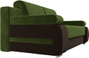 Лига диванов Денвер 117416 (микровельвет, зеленый/коричневый)