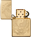 Zippo High Polish Brass Tiger and Dragon Design 49024