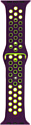 Evolution AW40-SP01 для Apple Watch 38/40 мм (dark purple/fluo yellow)