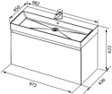 Aquanet Тумба Йорк 100 с умывальником Sanovit 100 Slim 00212594 (белый)