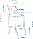 Ikea Нордвикен барный 703.695.32 (черный)