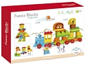 Kids home toys Funny Blocks JY236705 Паровоз с животными