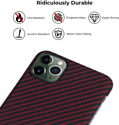 Pitaka MagEZ для iPhone 11 Pro (twill, черный/красный)