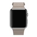 Apple Watch 42mm Stainless Steel with Stone Leather Loop (MJ432)