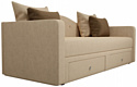 Лига диванов Дориан 100217 (бежевый/подушки коричневые)