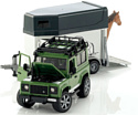 Bruder Land Rover Defender with horse trailer 02592