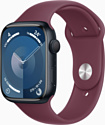 Apple Watch Series 9 45 мм (алюминиевый корпус, спортивный силиконовый ремешок S/M)