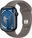 Apple Watch Series 9 45 мм (алюминиевый корпус, спортивный силиконовый ремешок S/M)