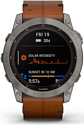 Garmin Fenix 7X Sapphire Solar (кожаный ремешок)