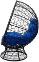 M-Group Кокос на подставке 11590410 (черный ротанг/синяя подушка)
