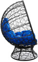 M-Group Кокос на подставке 11590410 (черный ротанг/синяя подушка)