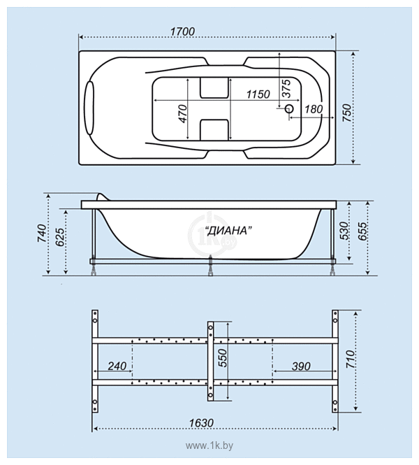 Фотографии Triton ДИАНА 170x75