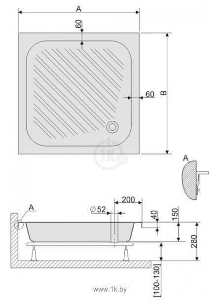 Фотографии Sanplast Classic B/CL 80x80x15+ST2