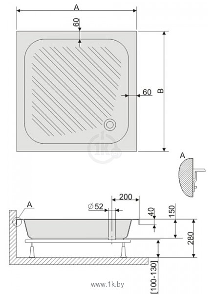 Фотографии Sanplast Classic B/CL 90x90x15+ST3