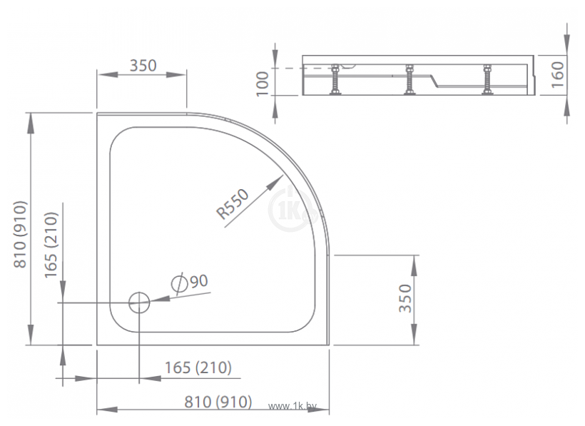 Фотографии Radaway Rodos A Compact 90x90 (4P99155-03)