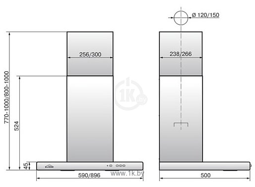 Фотографии Elikor Квадра 90П-650-К3Д (белый)