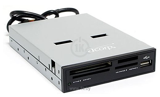 Фотографии Acorp Card Reader USB2.0 3,5" CRIP100-W 28-in-1 (+ USB port)
