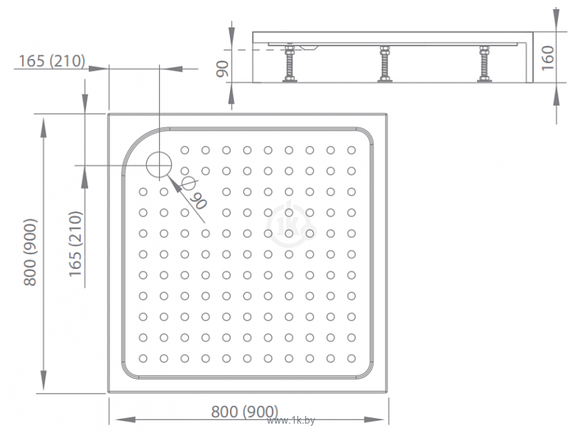 Фотографии Radaway Rodos C Compact 80x80 (4K88155-04)