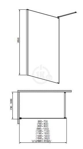 Фотографии Radaway Walk-in-Modo II 120 (352124-01-01)