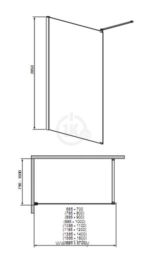 Фотографии Radaway Walk-in-Modo II 70 (352074-01-01)