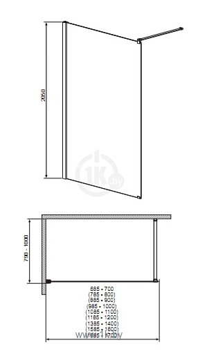 Фотографии Radaway Walk-in-Modo II 160 (352164-01-01)