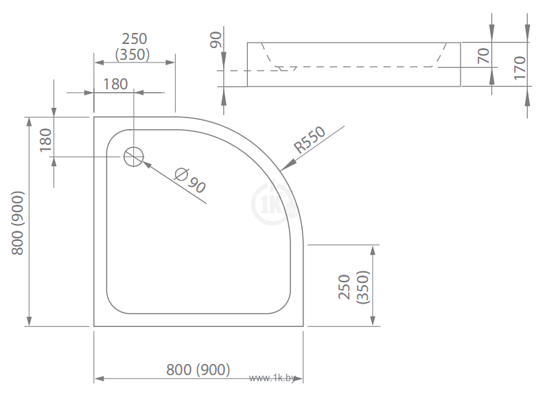 Фотографии Radaway Siros A Compact 80x80 (SBA8817-2)